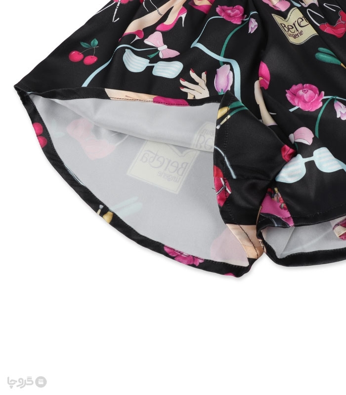ست شلوارک و تاپ ساتن Bereta برتا کد 9014 طرح دخترانه