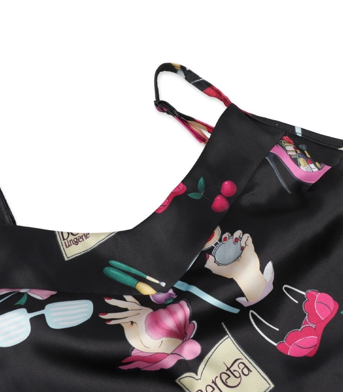 ست شلوارک و تاپ ساتن Bereta برتا کد 9015 طرح دخترانه