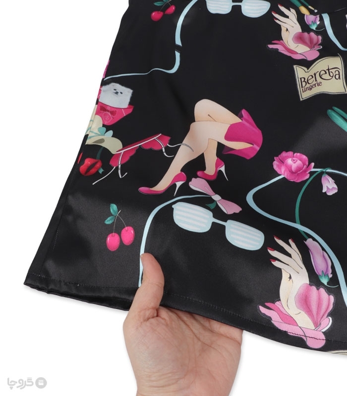 ست شلوارک و تاپ ساتن Bereta برتا کد 9015 طرح دخترانه