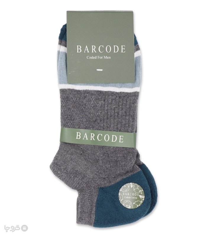 جوراب مچی پاشنه و پنجه حوله‌ای Barcode بارکد طرح پنجه رینگی پهن