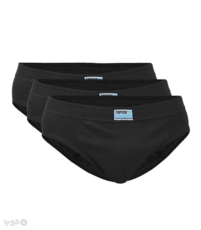 پک شورت مردانه اسلیپ نخی Topick تاپیک کد 9210 - بسته 3 عددی