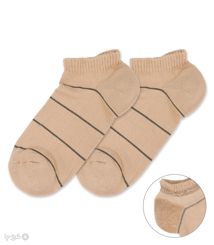 جوراب مچی پاشنه و پنجه حوله‌ای Barcode بارکد طرح رینگی