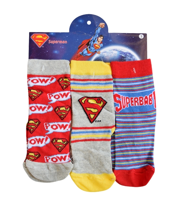 جوراب بچگانه نیم ساق Çimpa چیمپا طرح سوپرمن - سه جفت