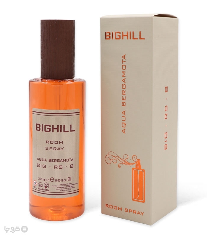 خرید اسپری خوشبو کننده هوا بیگهیل Bighill کد RS-8 رایحه Aqua Bergamota