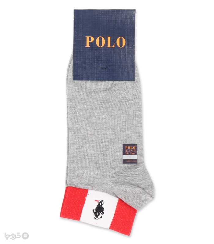 جوراب مچی مردانه کد 60015 گلدوزی طرح Polo