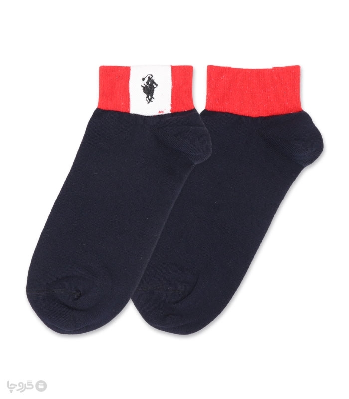 جوراب مچی مردانه کد 60015 گلدوزی طرح Polo