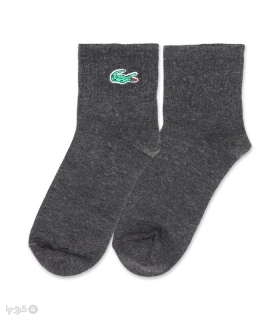 خرید جوراب نیم ساق  کش انگلیسی Abnous آبنوس گلدوزی طرح Lacoste