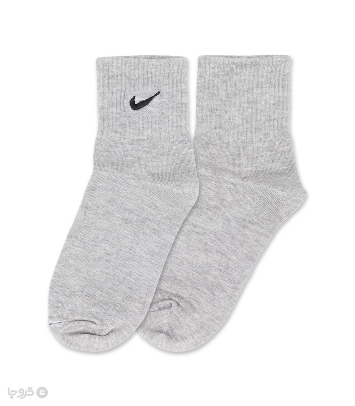 جوراب نیم ساق زنانه کش انگلیسی Abnous آبنوس گلدوزی طرح Nike