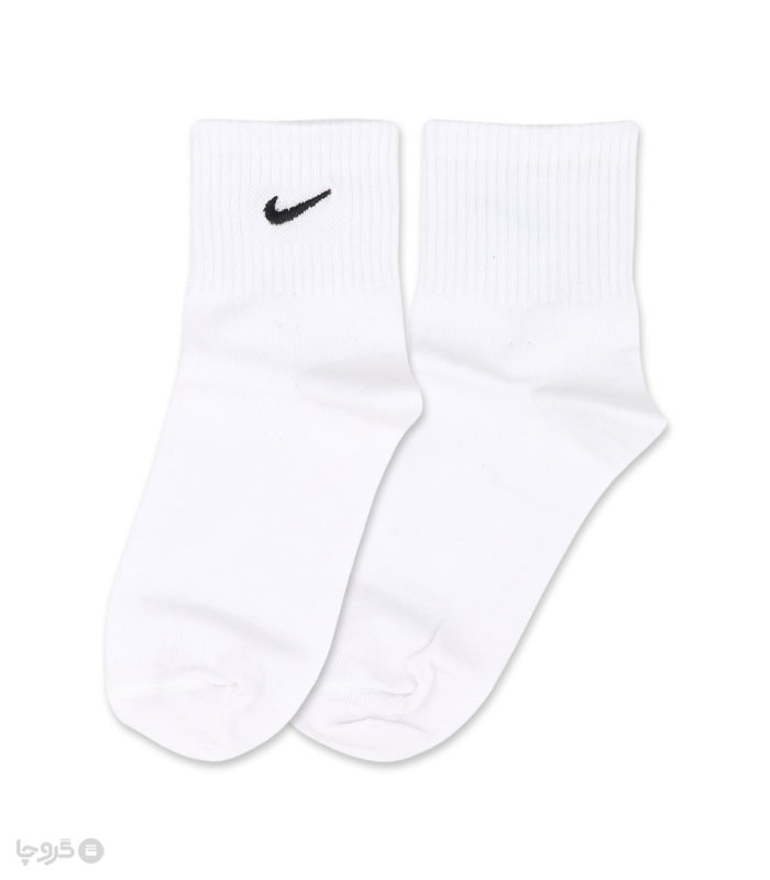 جوراب نیم ساق زنانه کش انگلیسی Abnous آبنوس گلدوزی طرح Nike