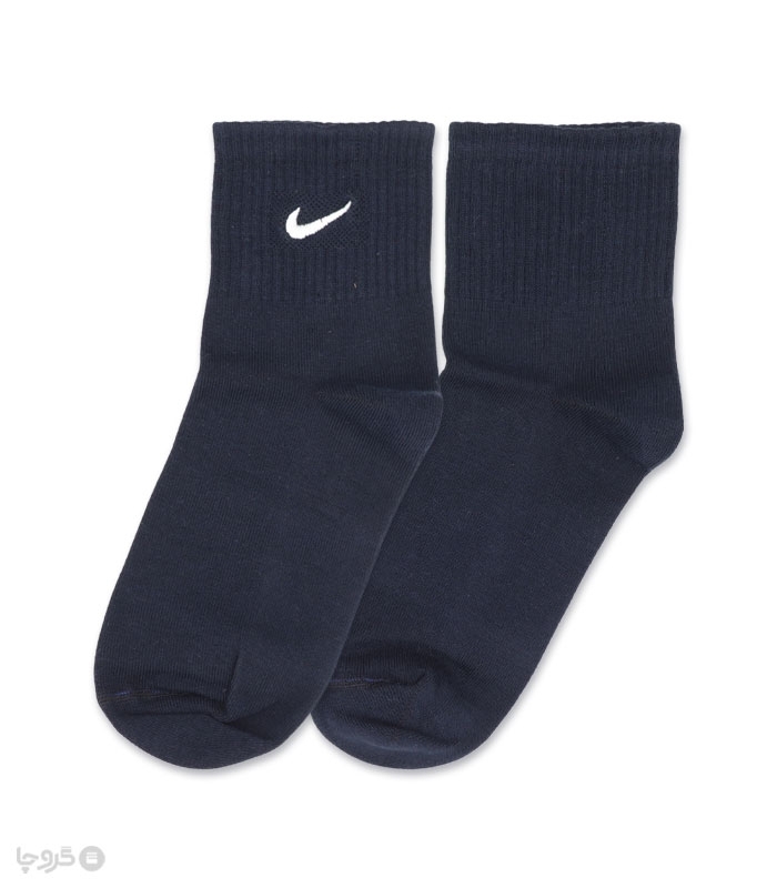 جوراب نیم ساق زنانه کش انگلیسی Abnous آبنوس گلدوزی طرح Nike