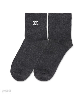 خرید جوراب نیم ساق کش انگلیسی Abnous آبنوس گلدوزی طرح Chanel