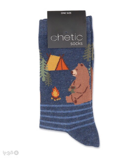 جوراب ساقدار Chetic چتیک طرح Camper Bear