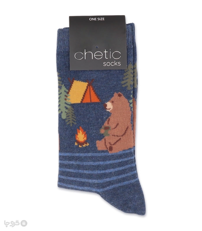 جوراب ساقدار Chetic چتیک طرح Camper Bear