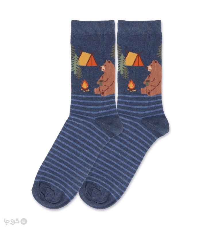 جوراب ساقدار Chetic چتیک طرح Camper Bear