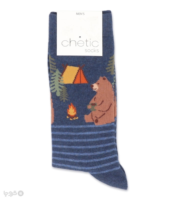 جوراب ساقدار Chetic چتیک طرح Camper Bear