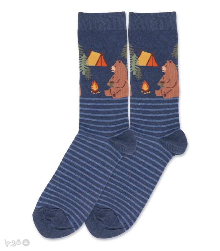 جوراب ساقدار Chetic چتیک طرح Camper Bear
