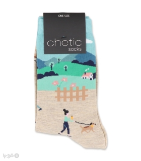 جوراب ساقدار Chetic چتیک طرح پیاده روی در مزرعه