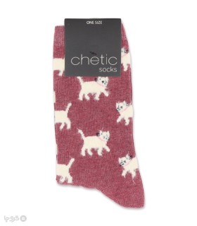 جوراب ساقدار Chetic چتیک طرح گربه بامزه