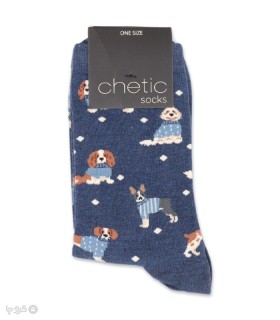 جوراب ساقدار Chetic چتیک طرح سگ بامزه