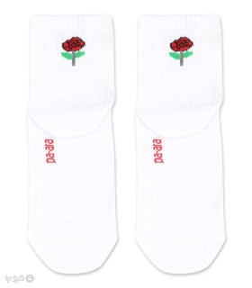 خرید جوراب نانو نیم ساق زنانه پاآرا کد 101 طرح گل رز