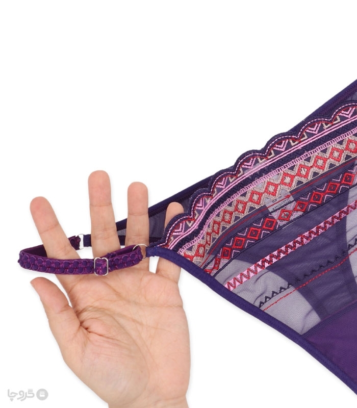 ست شورت و سوتین توری فنردار Bereta برتا گلدوزی کد 1031PP