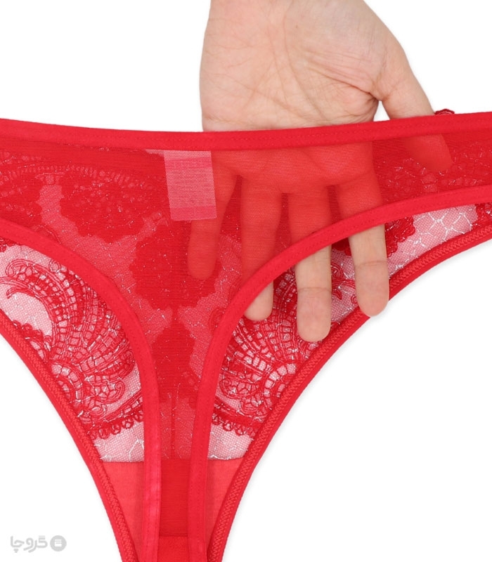 ست شورت و سوتین توری فنردار Pedli پدلی گلدوزی کد P208