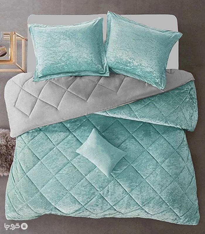سرویس روتختی مخمل NopeHome نوپه هوم طرح لوزی ساده