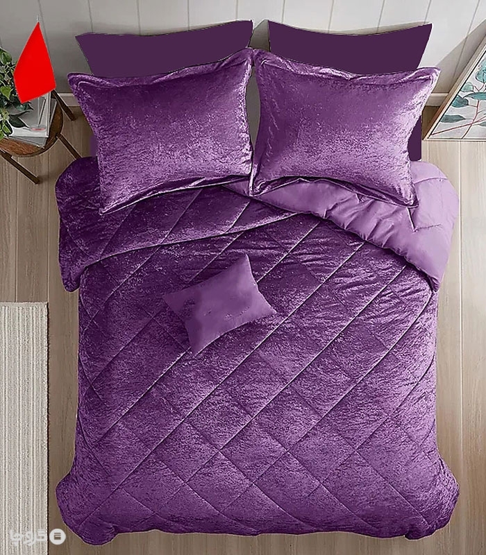 سرویس روتختی مخمل NopeHome نوپه هوم طرح لوزی ساده