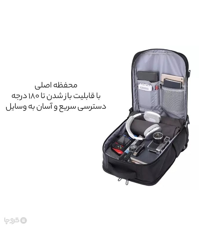 کوله پشتی سفری ضد آب Bange بنج کد 1801 - دارای درگاه USB