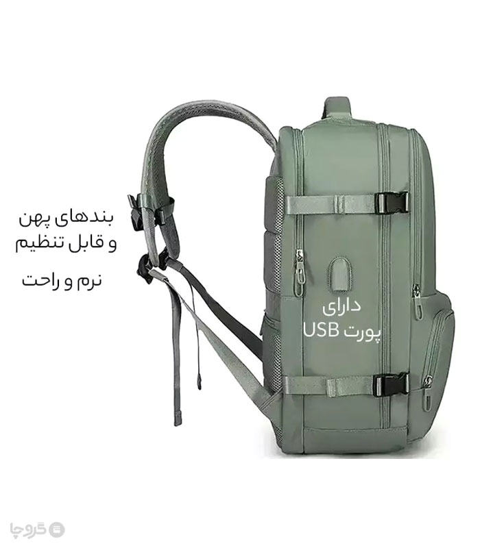 کوله پشتی ضد آب Bange بنج کد 1800 مناسب لپ تاپ و تبلت - دارای درگاه USB