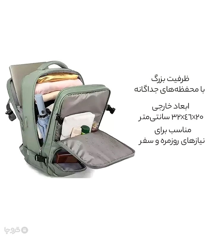 کوله پشتی ضد آب Bange بنج کد 1800 مناسب لپ تاپ و تبلت - دارای درگاه USB