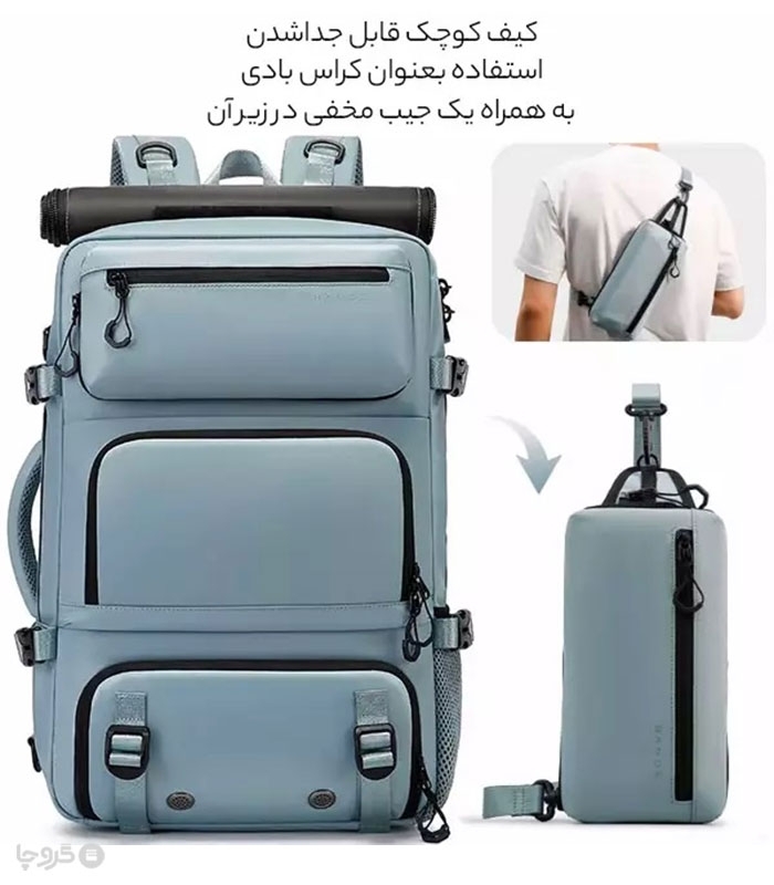 کوله پشتی مسافرتی ضد آب Bange بنج کد 1810 - ظرفیت 35 لیتری