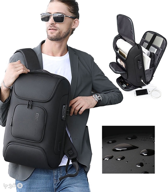 کوله پشتی ضد آب و ضد سرقت Bange بنج کد 7216 مناسب لپ تاپ و تبلت - دارای درگاه USB