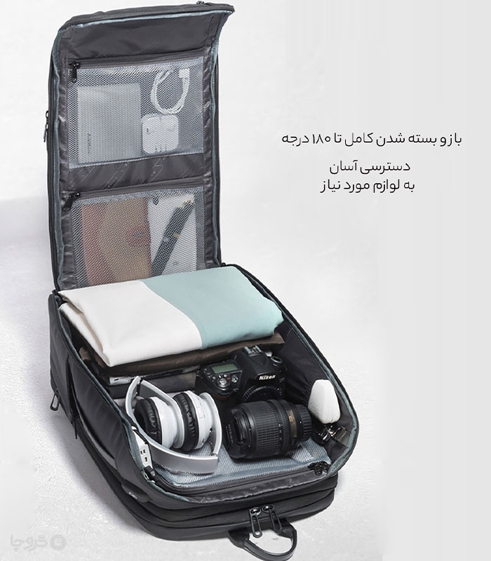 کوله پشتی مسافرتی ضد آب Bange بنج کد 22005 ظرفیت 54 لیتری - دارای درگاه USB