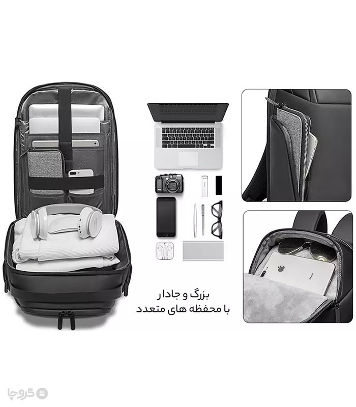 کوله پشتی سفری ضد آب Bange بنج کد 7277 - دارای درگاه USB