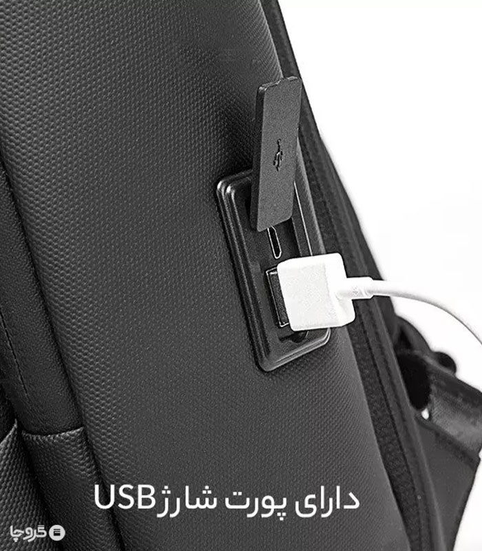 کوله پشتی سفری ضد آب Bange بنج کد 7277 - دارای درگاه USB