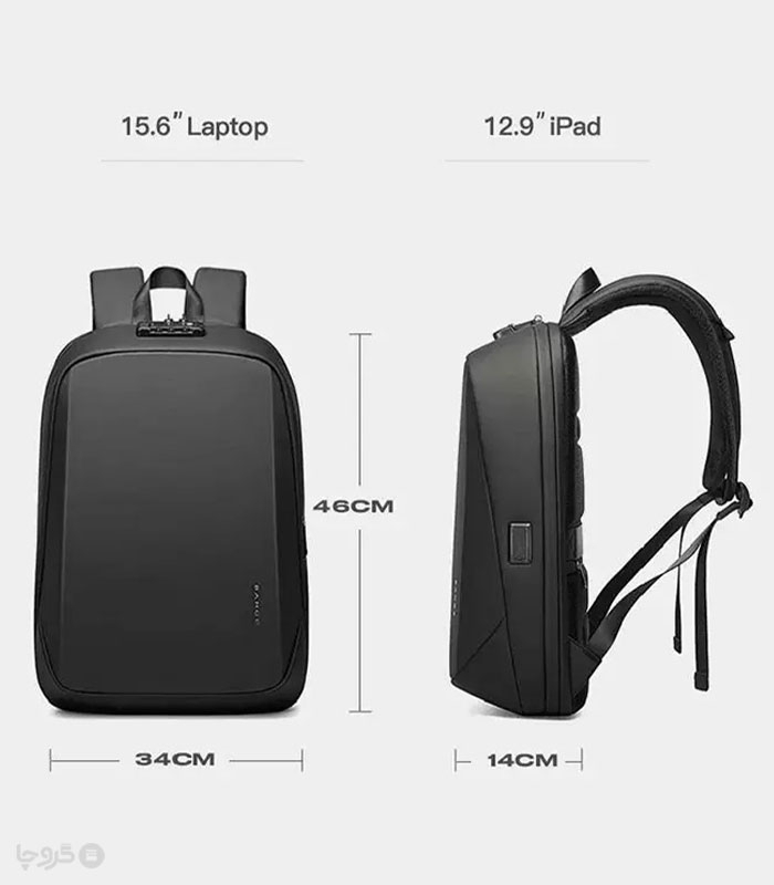 کوله پشتی ضد آب و ضد سرقت Bange بنج کد 7251 مناسب لپ تاپ و تبلت - دارای درگاه USB