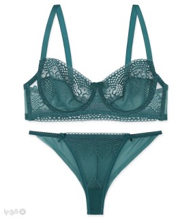 ست شورت و سوتین توری فنردار Barone بارون گلدوزی کد2021 مدل 079