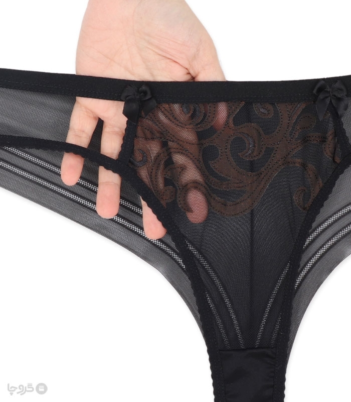 ست شورت و سوتین توری فنردار Barone بارون گلدوزی کد 345 مدل 058
