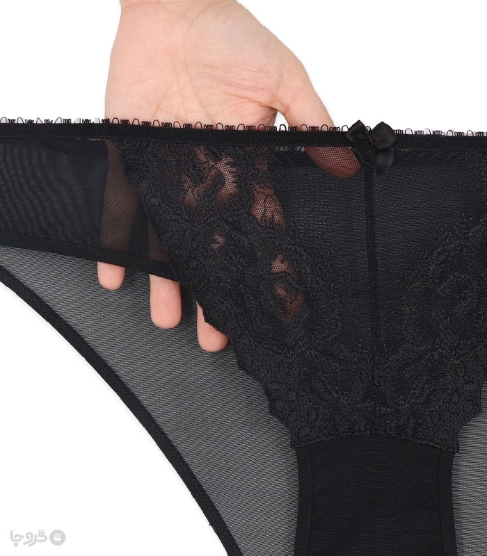ست شورت و سوتین توری فنردار Barone بارون گلدوزی کد 335 مدل 112