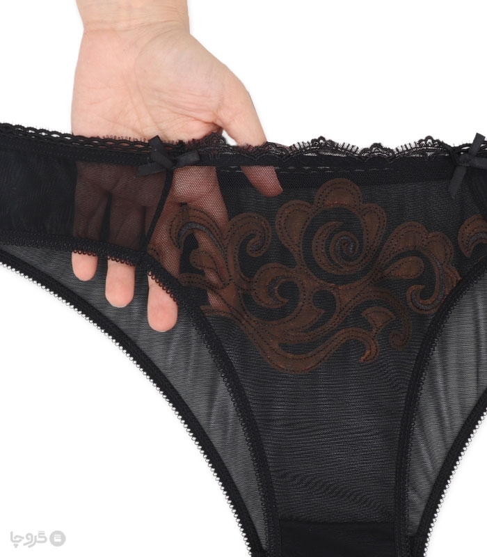 ست شورت و سوتین توری فنردار Barone بارون گلدوزی کد 335 مدل 121