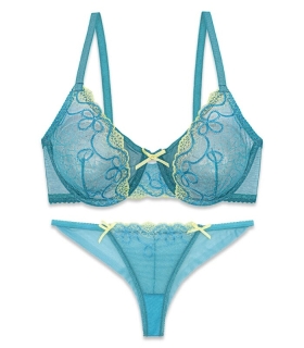 ست شورت و سوتین توری فنردار Barone بارون گلدوزی کد 2022 مدل 002