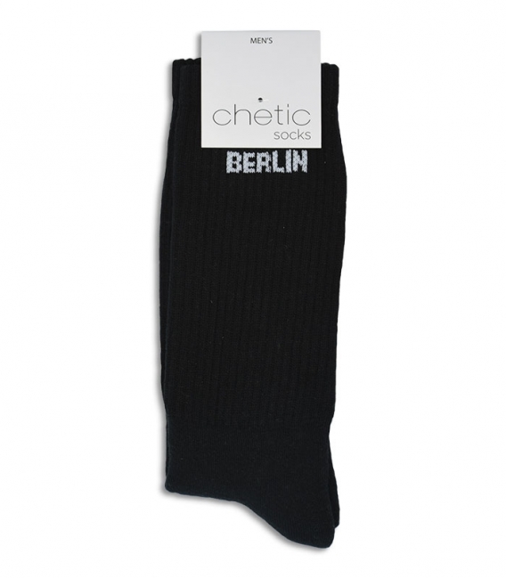 جوراب حوله‌ای Chetic طرح Berlin مشکی