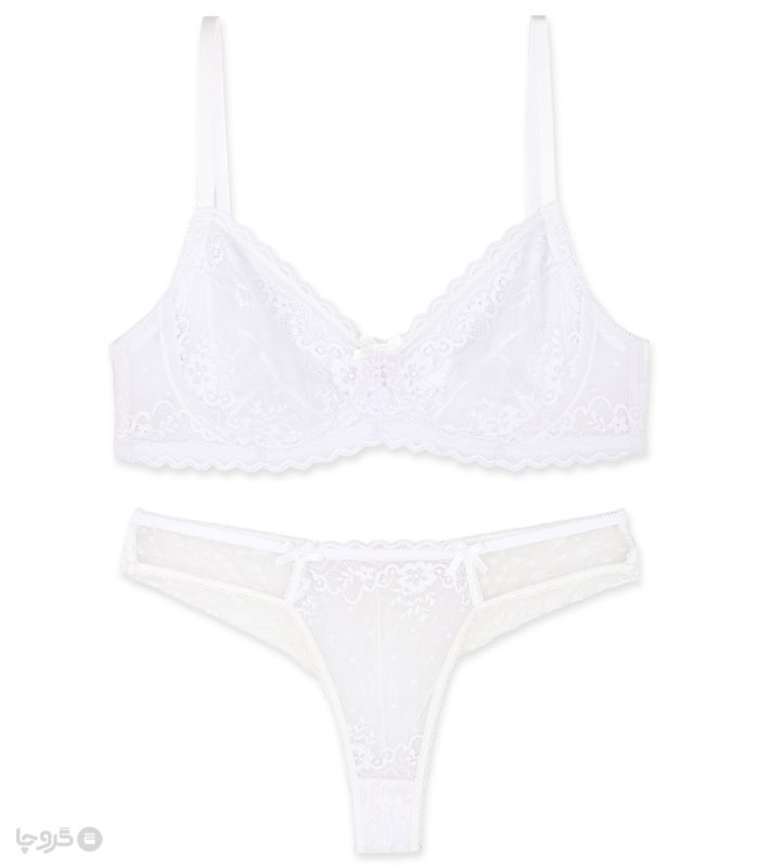 ست شورت و سوتین توری فنردار Barone بارون کد K1