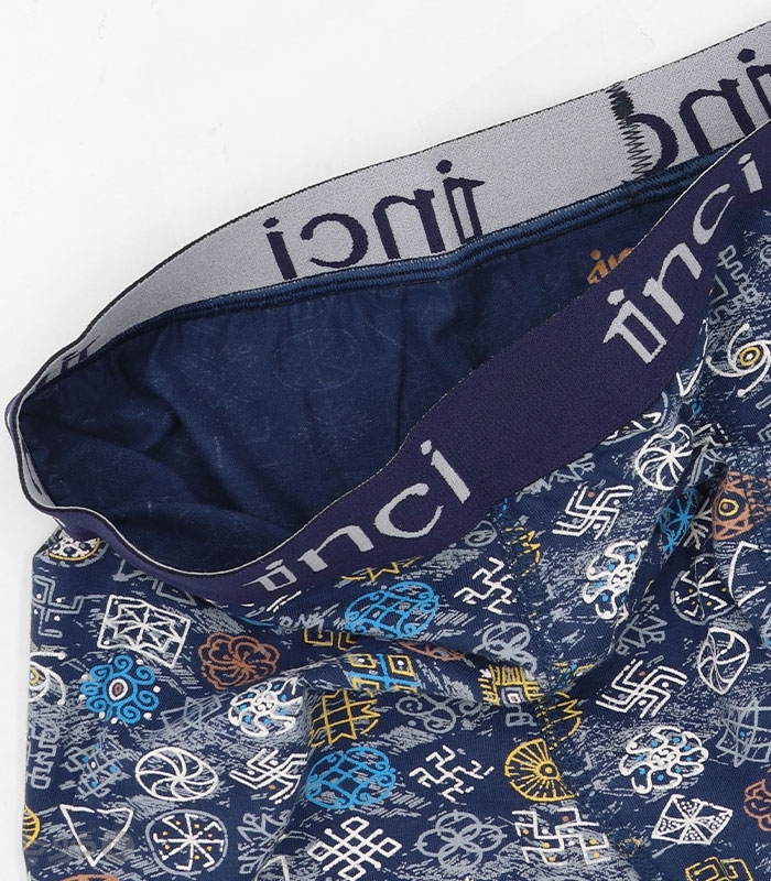 شورت مردانه نخی پادار 1Inci بیر اینجی کد 1700 طرح نماد