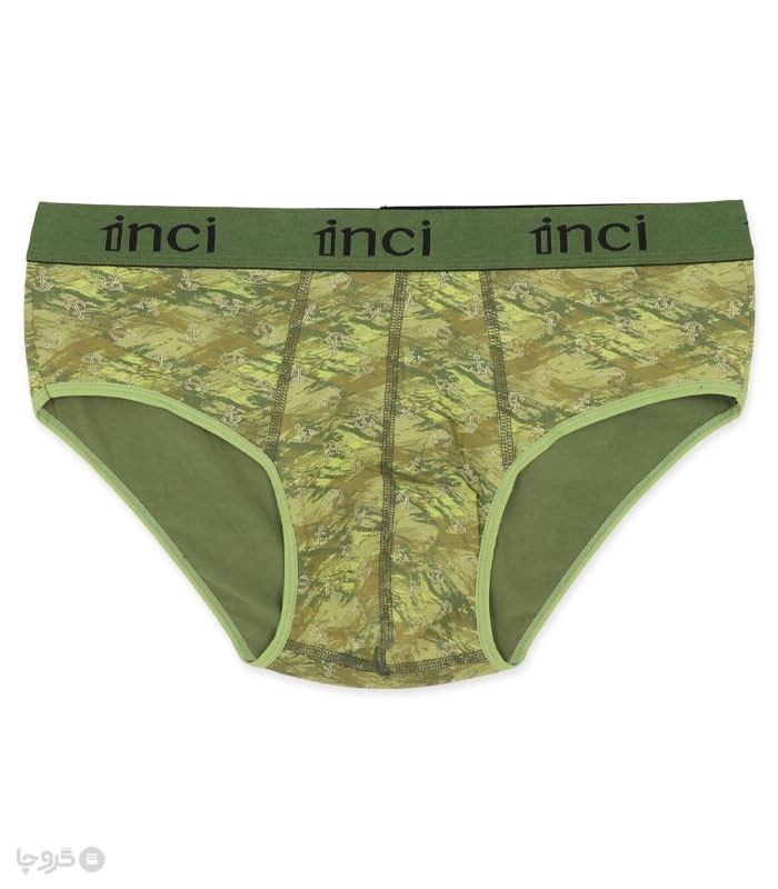 شورت مردانه نخی اسلیپ 1Inci بیر اینجی کد 1600 طرح لنگر کوچک