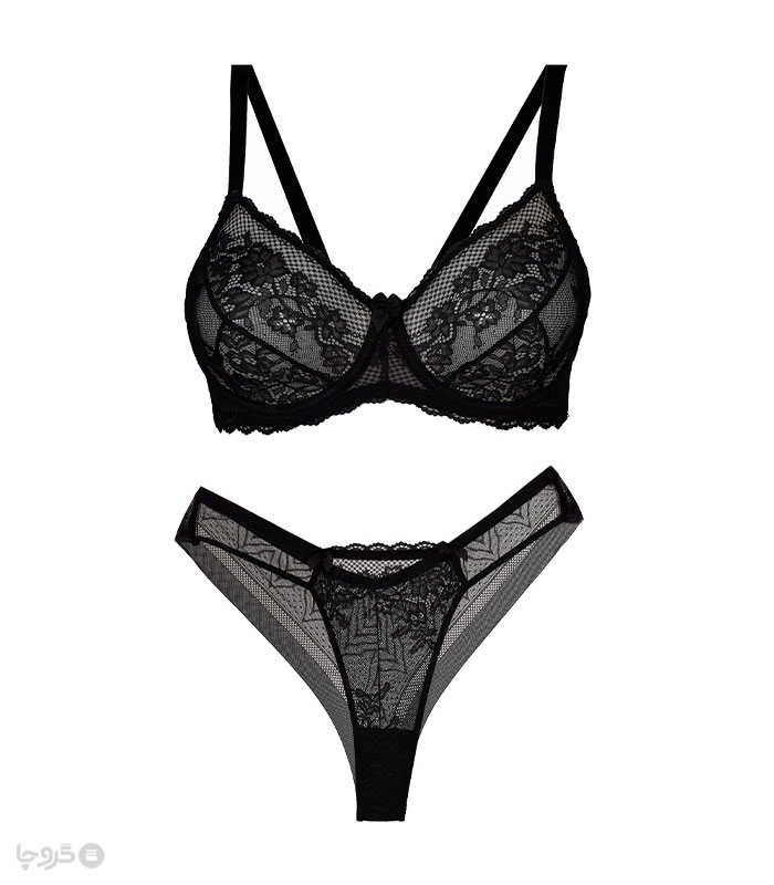 ست شورت و سوتین توری فنردار Barone بارون کد K1