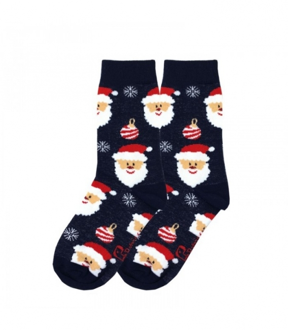 جوراب بچگانه ساقدار نانو پاتریس طرح بابانوئل سرمه‌ای