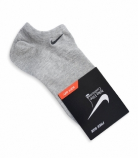 جوراب قوزکی گلدوزی طرح Nike خاکستری