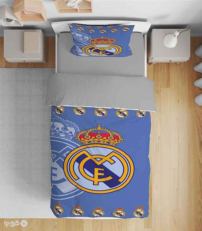 سرویس روتختی میکروفایبر نوپه هوم کد T4917 طرح Real Madrid CF